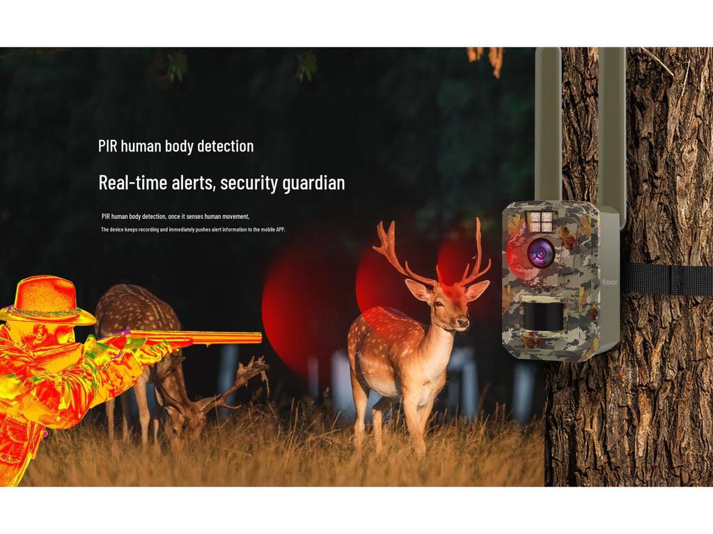 4G Solar-Powered Hunting Camera with HD Infrared Night Vision