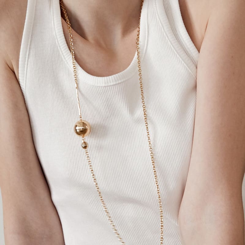 

MIDNIGHT MOMENT Кольє з довгого ланцюжка Rhythm - золото GOLD