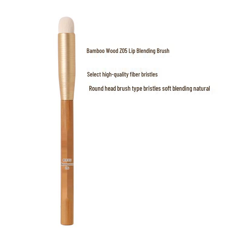 Bamboo Anti-Aging Cupid s Bow Brush: Soft Round Head, Fine Bristles, Multi-use, Perfect for Beginners.