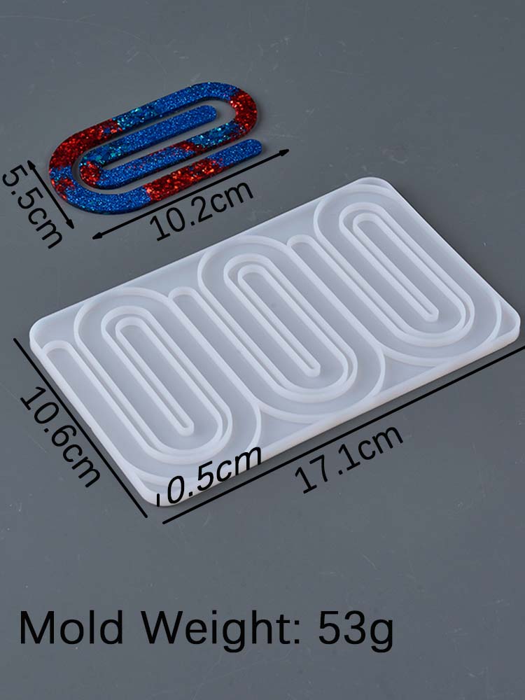 

DIY Paper Clip Holder Mirror Silicone Mold for UV Epoxy Resin Bookmark Office Supplies Casting Molds Jewelry Craft Gift Making