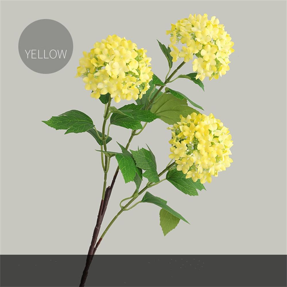 3 Heads Silk Artificial Hydrangea Lifelike Flower 70cm Fake Flowers Room Wedding Home Table Decorations Party Diy Bouquet Floral