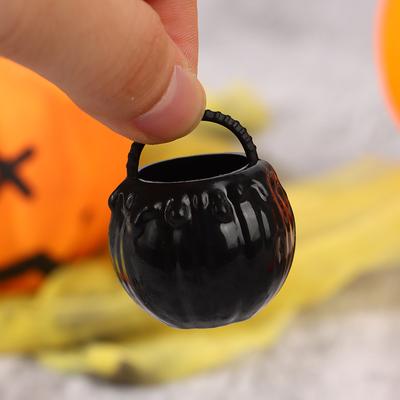 2Pcs Halloween Mini Cauldron Miniature Mini Halloween Candy Bucket Pot Witch Cauldron