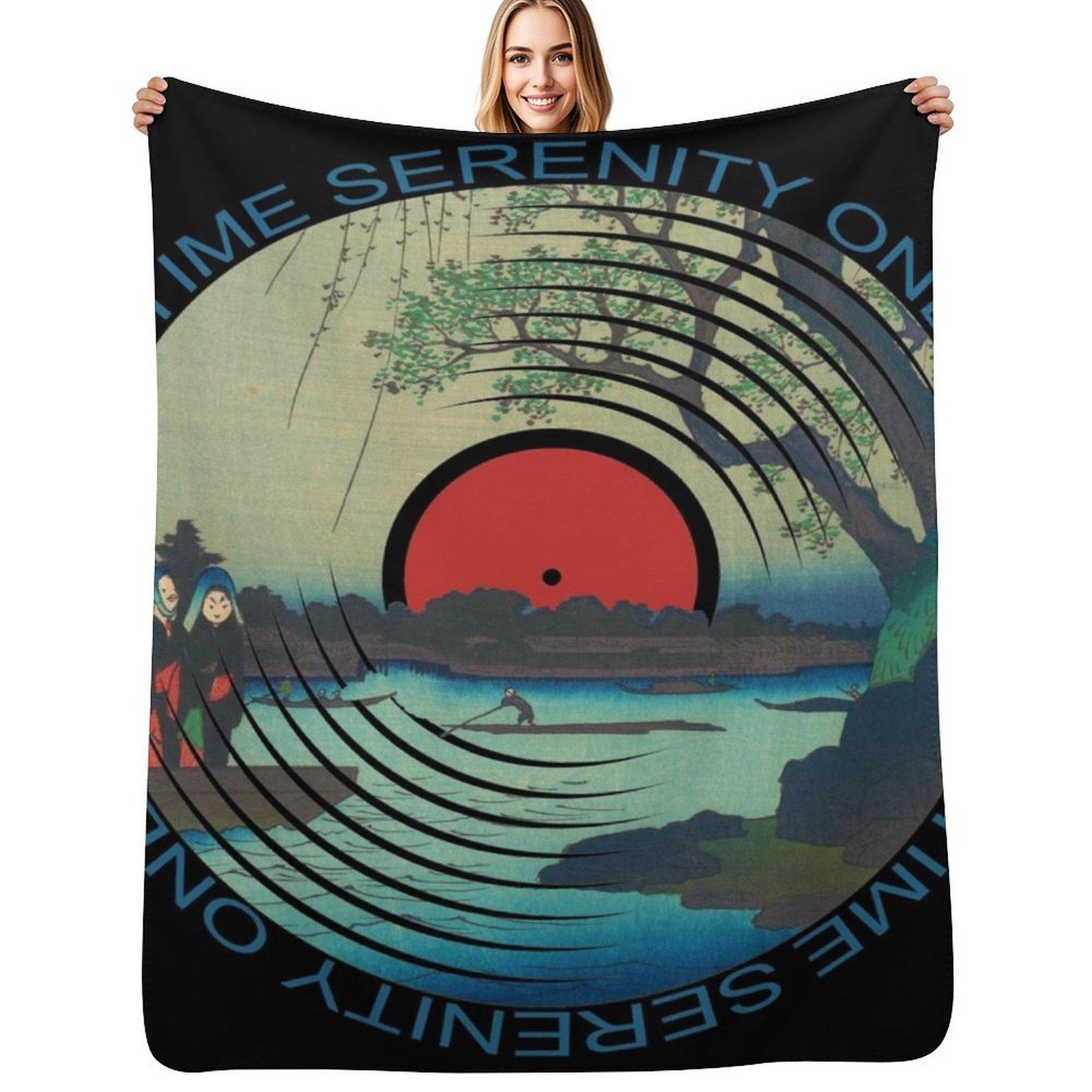 Sobriety Serenity One Day At A Time AA Sober River Throw Blanket Luxurious Soft Fuzzy Blanket for Sofa Bed Size: 75*100cm, Weight: 230 GSM