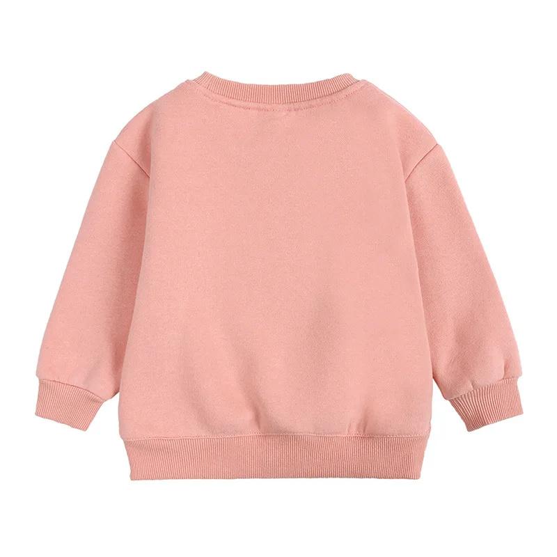2026 Winter Autumn Hoodies Pullovers Kids Boys Girls Clothes Korean Baby Thicken Fleece Sweatshirt Children's Clothing 6M-7T