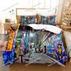 Graffiti Duvet Cover Set KingQueen Size Kid Boys Youth Modern Wall Urban Street Art Painting Polyester Bedding Set Pillowcases