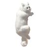 Simulation Furry Cat Ornament Plush Animal Figurine Realistic Fluffy Kitten Model Hanging Cat Decoration for Home TV Stand Shelf Decor