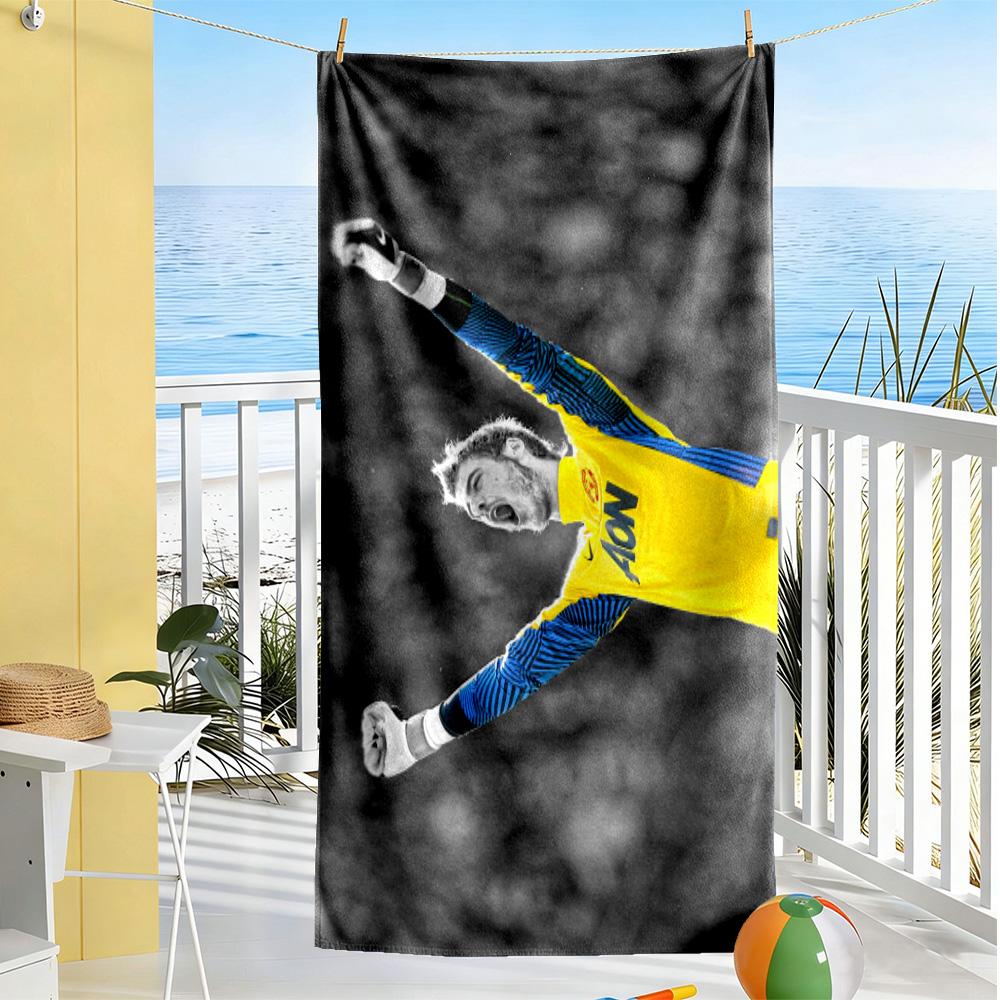 Goalkeeper Green Jersey Beach Towel Super Soft Microfiber Quickdry Fabric Comfortable Lightweight