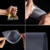 100pcs/pack High Clear PE Zip Lock Bags Reclosable Plastic Sugar Candy Dried Fruits Powder Books Gifts Cookies Pouches