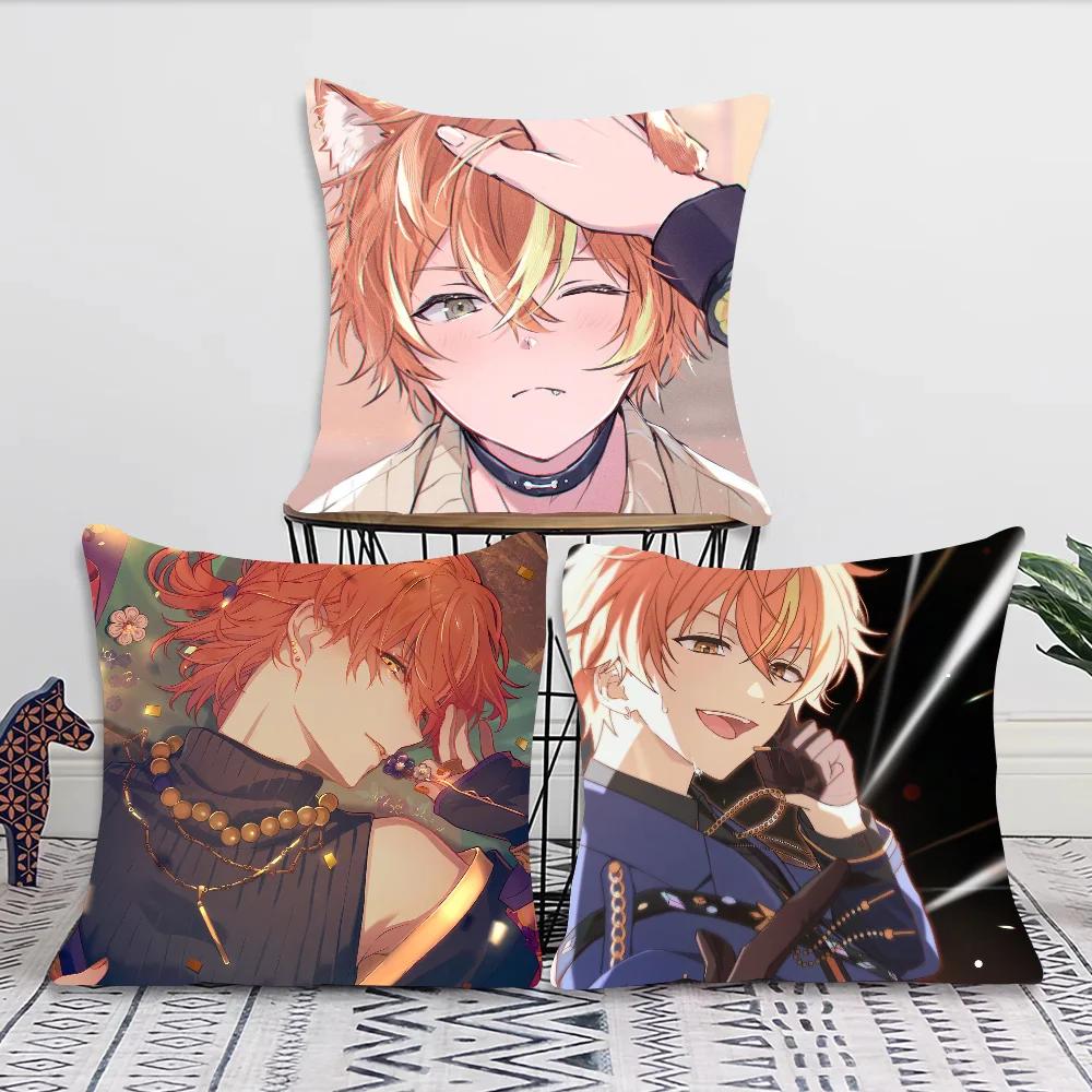 Akito Shinonome Animation P-Project Sekai Pillow Case Square Pillow Bedroom Sofa Leisure ComfortLivingRoom Home Decoration 40X40