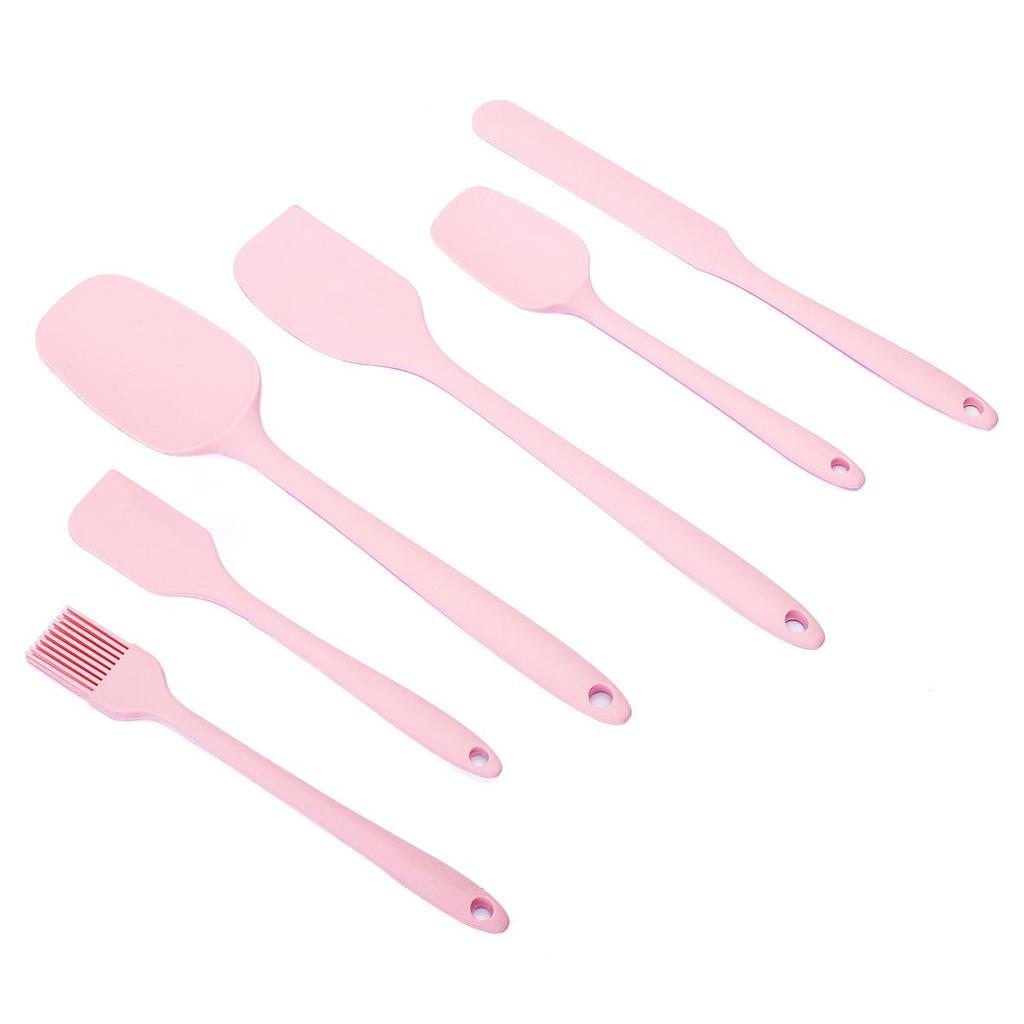 6-Piece Silicone Spatula & Brush Set for Barbecue & Baking