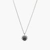 J.Lauren 0N0640 Round Cubic Frame Silver Pearl Necklace