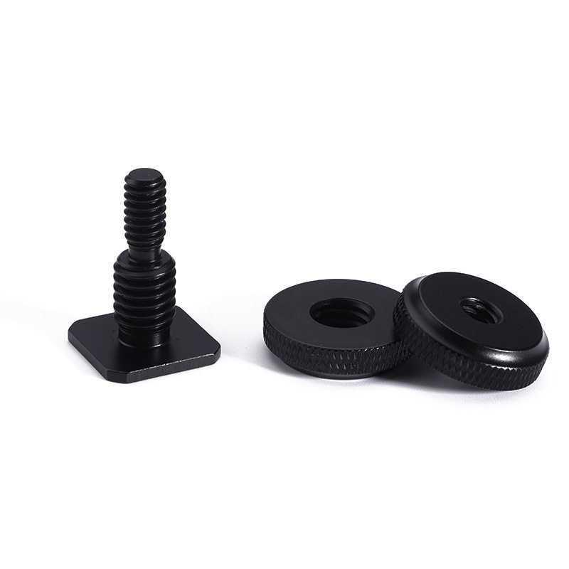 DSLR Camera Double Layer Metal Hot Shoe Mount with 3/8 & 1/4 Locking Flash Screw Base