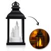 Lampion Dekoracyjny Led Z Imitacją Świec 10X22 Cm Czarny Latarnia Dom
