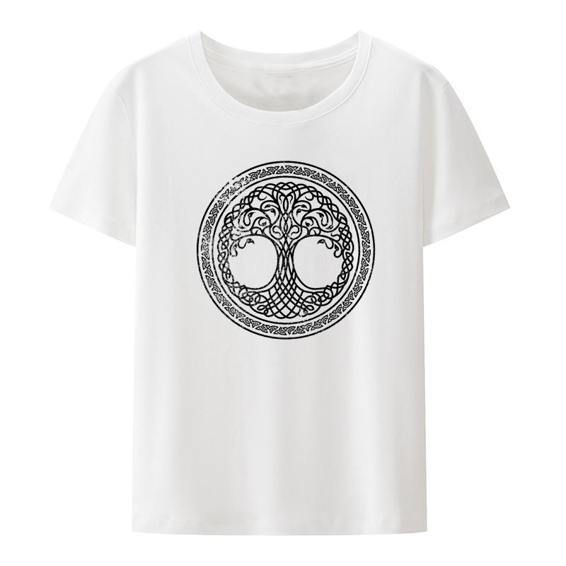 Nordic Tree Funny Print Tshirt Novelty Camisa Graphic Tshirts Style Cool Hipster Comfortable Streetwear Clothing Oneck