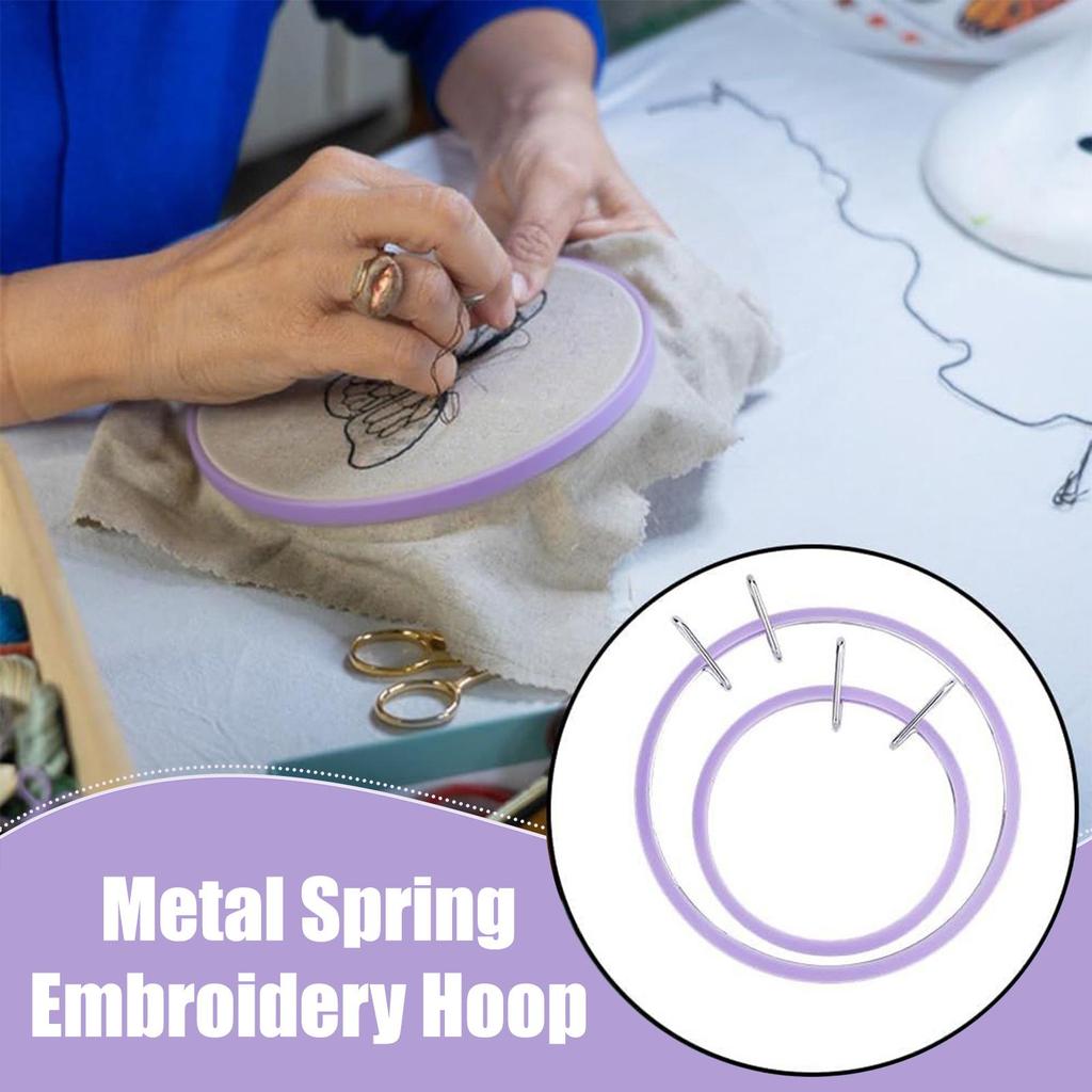 Embroidery Frame Darning Hoop Embroidery Tension Shed 2 Pieces Adjustable Sewing Art Craft Accessories For Creative Projects
