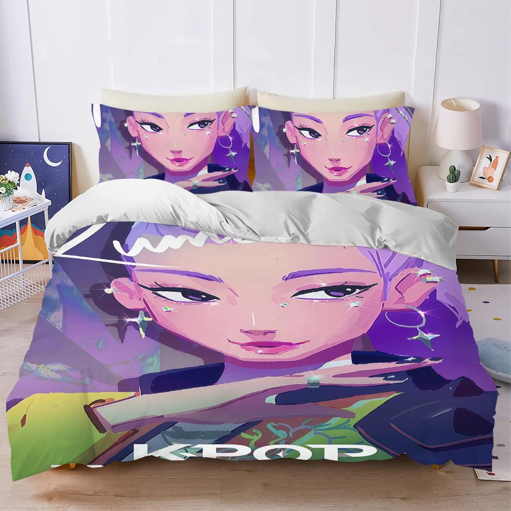D-Demon H-Hunters Bedding ste Mira Zoey Rumi Duvet Cover Set Cotton Bed 3 Piece Summer Comfortable Student Dormitory Home