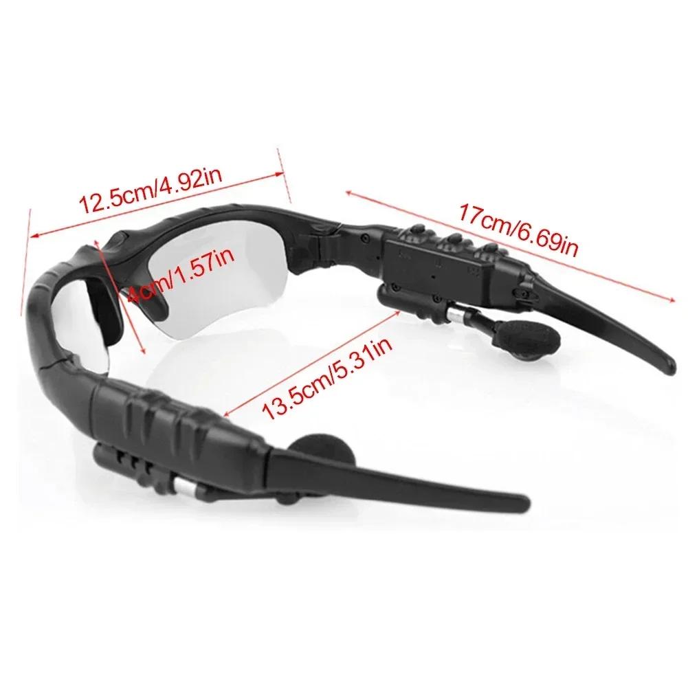Stereo Wireless Bluetooth 5.0 Headset Glasses Outdoor Cycling 2 in 1 Glasses for Driving Cycling Sport Noise Reduction Headphone