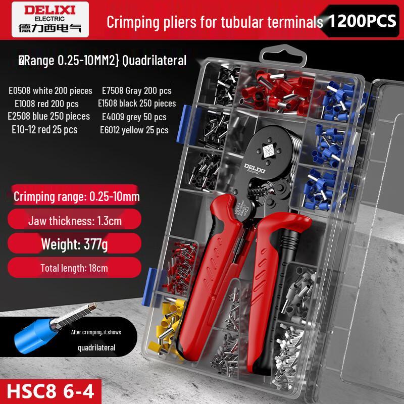 DELIXI ELECTRIC Terminal Crimping Pliers Kit
