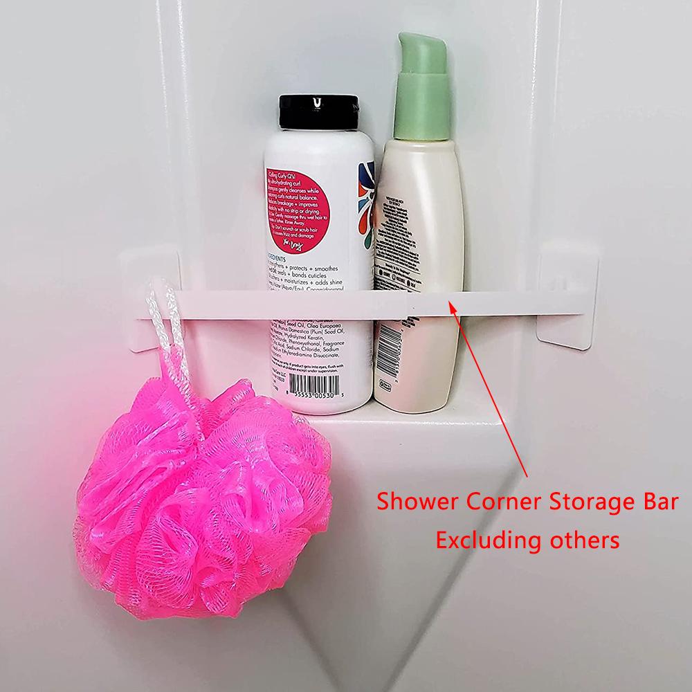 RV Travel Shower Corner Storage Bar Adjustable Length Shower Corner Shelve Stick