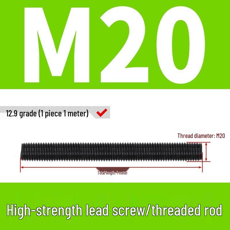 High-Strength Full Thread Screws and Rods: 8.8, 10.9, 12.9 Grade