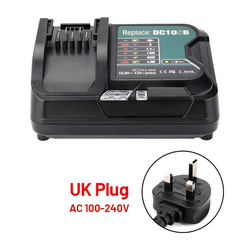 DC10SB Fast Lithium Battery Charger for Makita DC10WD / DC10WC / BL1015 / BL1016 / BL1021B / BL1041B 10.8V 12V LED Charger