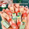 Christmas Cartoon Eraser: Ideal for Students - Perfect for Exams, Sketching & Mark-Free Drawing