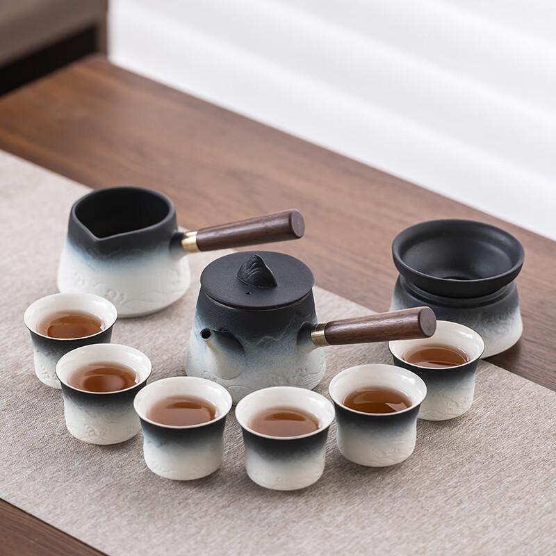 Ceramic Side Handle Kung Fu Tea Set