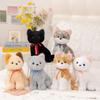 Fluffy Simulated Cat Plush Toys Sitting Pose Cat Doll Delicate Lifelike Kitten