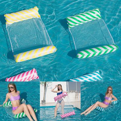 Faltbare Wasserhängematte Float Lounger PVC Aufblasbare Poolmatte Schwimmbettstuhl Schwimmluftmatratze Poolparty Spielzeug Liege