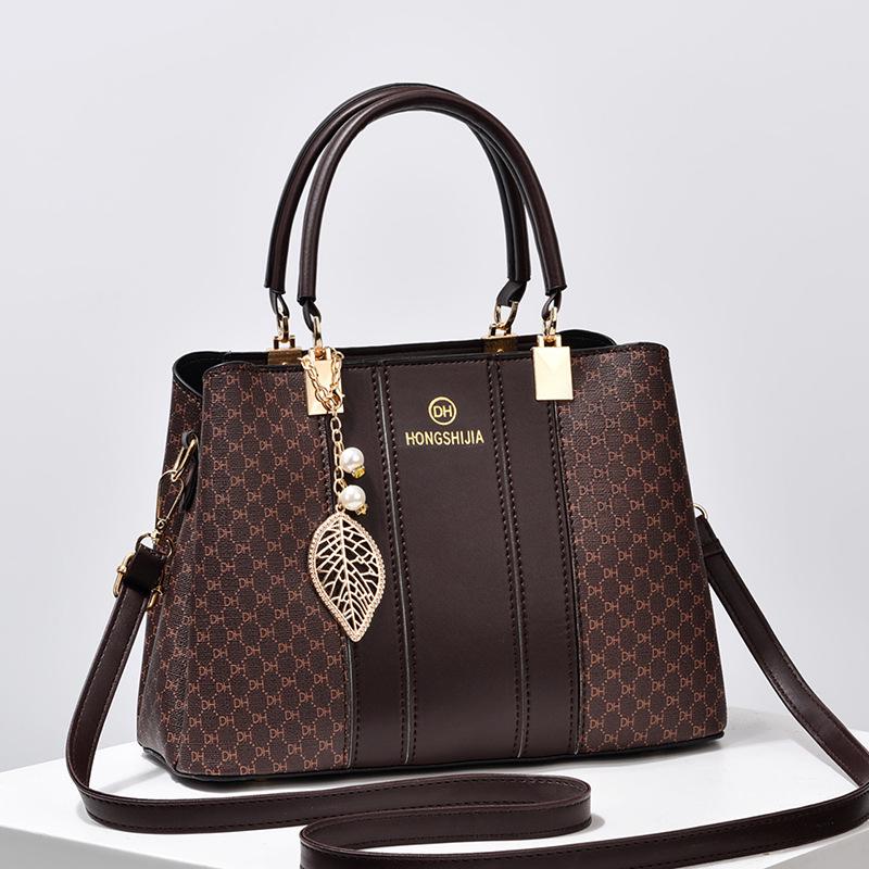 Borsa a mano da donna Shi Chen 2025 Primavera/Estate Color Block: Borsa a Spalla Singola e a Tracolla, Spaziosa e alla Moda, per Donne di Mezza Età