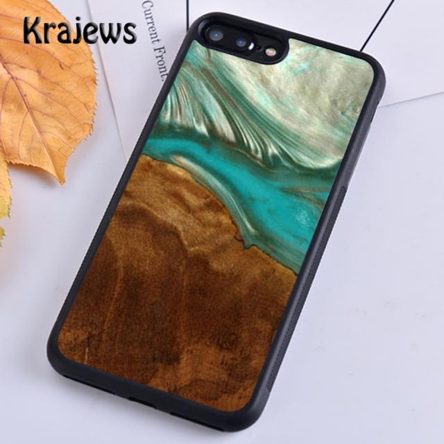 Traveler Protective Wood Resin For iPhone 17 Air 16 Phone Case Cover 15 14 Plus 12 13 Pro Max Coque