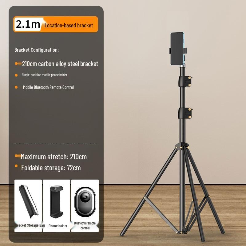 2025 Multi-Camera Pro Live Stream Tripod with Fill Light & Phone Holder