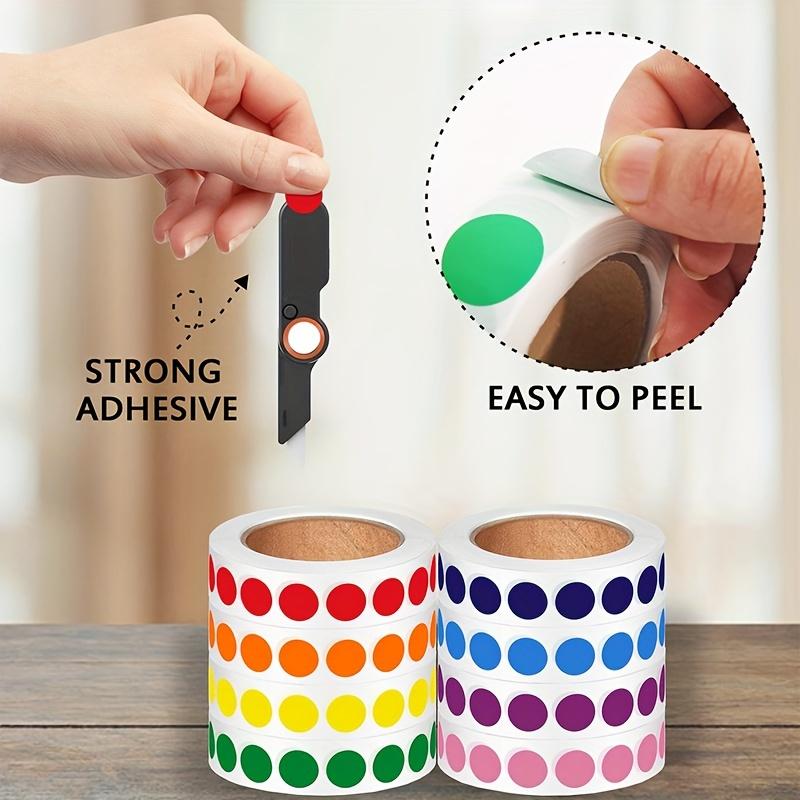 10/5rolls(1000pcs/roll) Round Dot Stickers-Self-Adhesive Color Coding Labels for Organizing File Sorting Highlighting Key Points