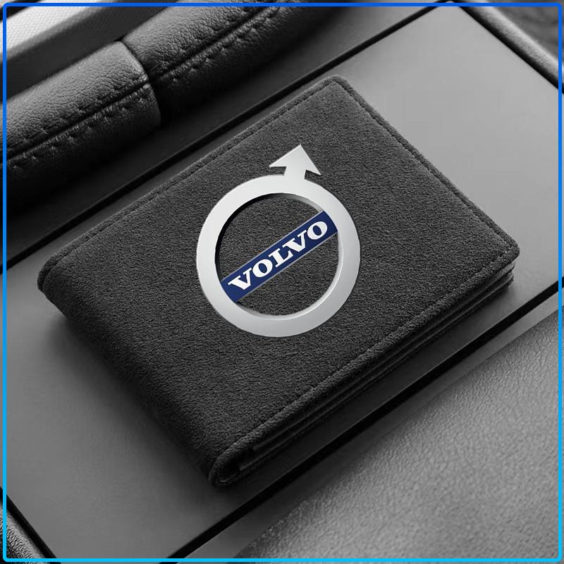Porta Patente di Guida in Pelle PU Portafoglio per Carte Accessori Auto Per Volvo XC90 XC60 XC70 XC40 V90 V60 V40 C70 C30 S80