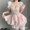 Transparent sexy lingerie sexy cute maid small boobs perspective hot flirting bed uniform seduction