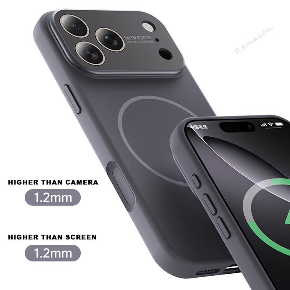 Big Window Magnetic Phone Case for For Iphone 17 Air 16 1 13 14 Pro Max Liquid Silicone Shockproof Protector Cover