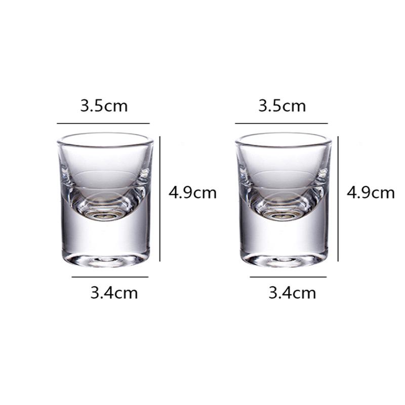 Classic SGlass Bullet Cup Transparent Wine Glass Elegant Thick Bottom Baijiu Cup High End Whiskey Glass Scotch Bourbon Cups