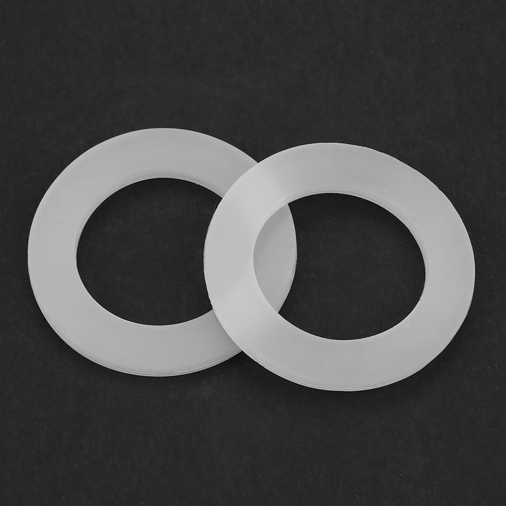 12pcs Flat Gasket White Silicone O Ring Sealing Washers for Bellows Hoses (1.2")