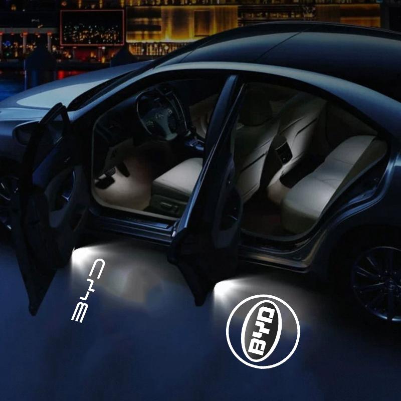 2 Stück BYD GROUP Auto HD LED Tür Willkommenslicht für BYD F3 L3 F0 G3 S6 F6 M6 S7 Atto 3 Yuan Plus Song Plus Seal Dolphin Sealion