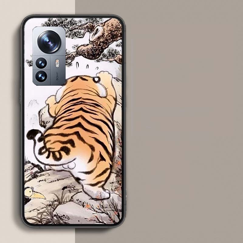 

Мультяшный толстый тигр Чехол для телефона Для Redmi Note 13 Pro Plus 14 Pro+ 12S 12 11S 11T 11E 11 10S 10 9S 9 Xiaomi Capa TPU Redmi Note 14 Pro 4G