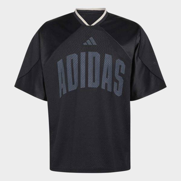 Adidas Camiseta de Malha Oversized com Estampa de Estádio