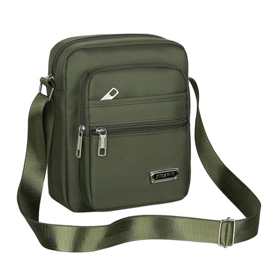 Men Small Crossbody Bag Multi-Pocket Sling Bag Waterproof Lightweight Shoulder Bag for Street Work Commuting