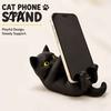 Desktop Cat Figurine 3D Printed Phone Holder Lying Kitten Mobile Stand Smartphone Stand for Home Office Desk Decor Gift Lovers Animal Figure Mount