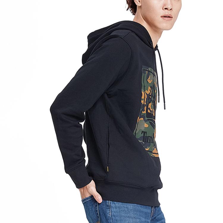 Timberland Camouflage Print Casual Fleece Hoodie Men Hoodies Black A2CN5-001