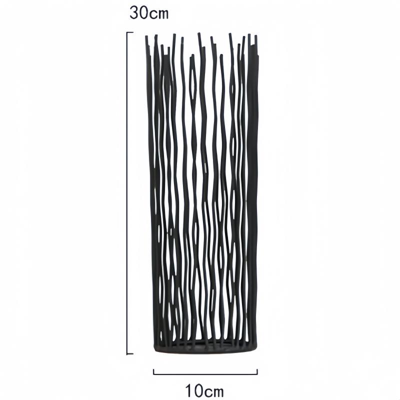 Nordic Style Luxury Abstract Pen Container Iron Cylinder Candle Holder Lantern Home Desktop Decoration Wedding Party Ornaments
