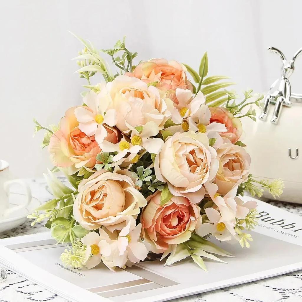 30cm Pink Imitation Rose Peony Flower Decorations Birthday Party Supplies Garden Decorations Spring and Summer Home Decorations