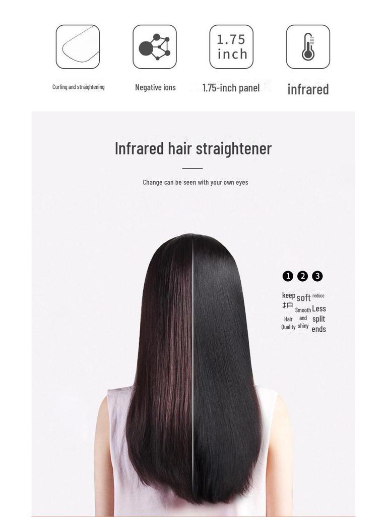 High-Demand Infrared Negative Ion LCD Violet Wide Plate Hair Straightener