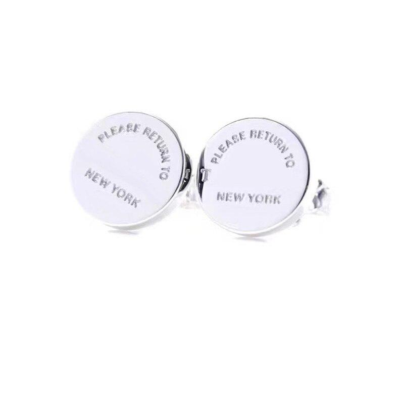 Women Luxury Jewelry S925 Pure Silver Earrings 1 :1 Restoring Ancient Ways Round Earrings Silver Wedding Jewelry