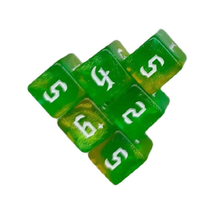 Round Corner Six Sided Dices Bulk, Pack of 6 Assorted Color 16mm D6 Acrylic Dices Cubes with Large Number for Kids Use