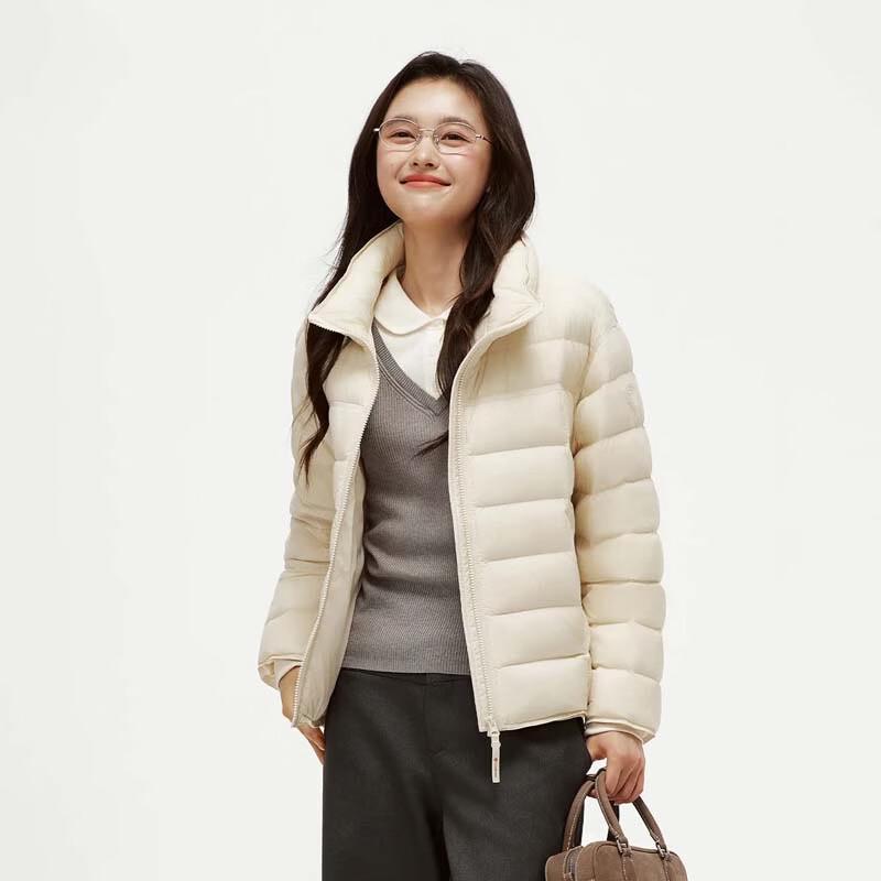 Tanboer Women's Lightweight Stand-Collar Down Jacket
